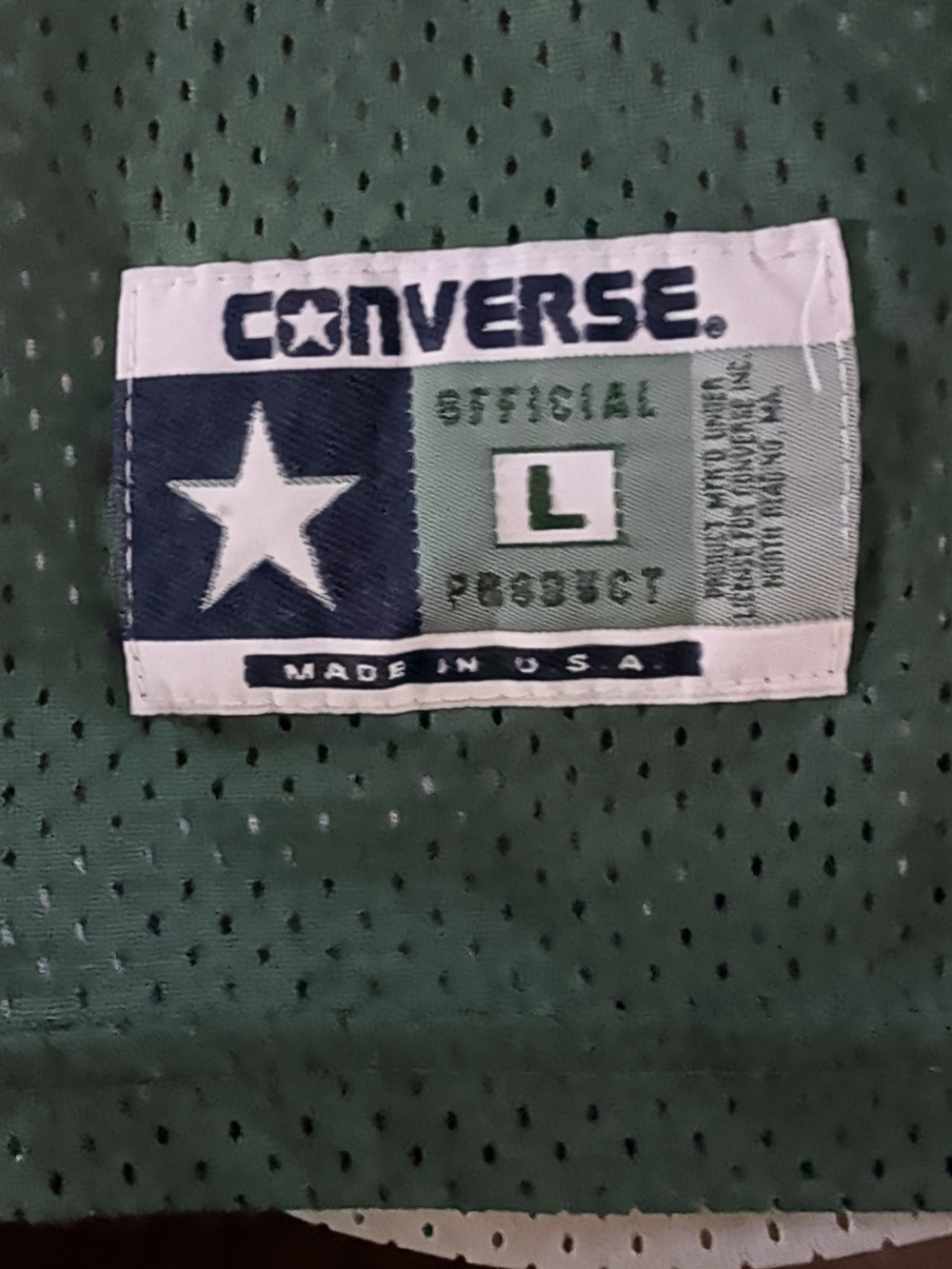 Vintage Converse Mesh Spellout Green REVERSIBLE GREY BLANK TANKTOP - Picture 2 of 8